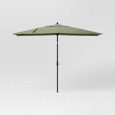  10'x6' Rectangular Market Patio Umbrella - Black Pole - Threshold™