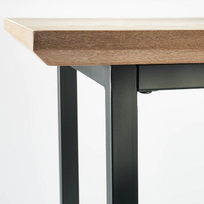  Hidden Hills Mixed Material Console Brown - Threshold™ Designed With Studio McGee