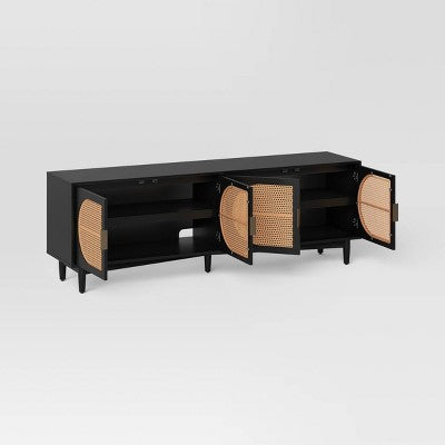  Organic Caned TV Stand For TVs Up To 65" Black - Threshold™