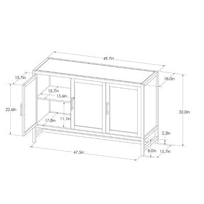  Warwick 3 Door Accent TV Stand For TVs Up To 59" - Threshold™
