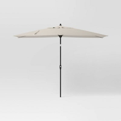  10'x6' Rectangular Market Patio Umbrella - Black Pole - Threshold™