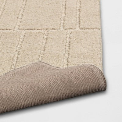  2'6"x3'8" Washable Uneven Blocks Accent Rug - Threshold™