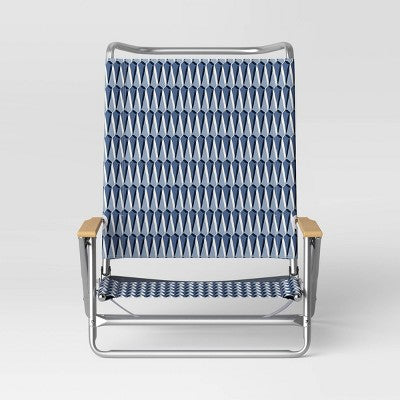  5 Position Beach Chair With Aluminum Frame & Wood Arms - Threshold™ 