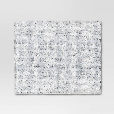  Tipped Snow Leopard Faux Fur Reversible Throw Blanket - Threshold™