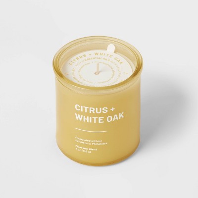  Wellness Jar Citrus And White Oak Candle Yellow - Threshold™