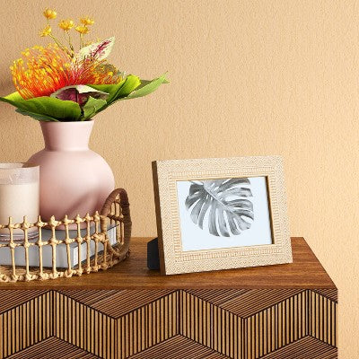  4" X 6" Global Diamond Table Frame Natural/White - Threshold™