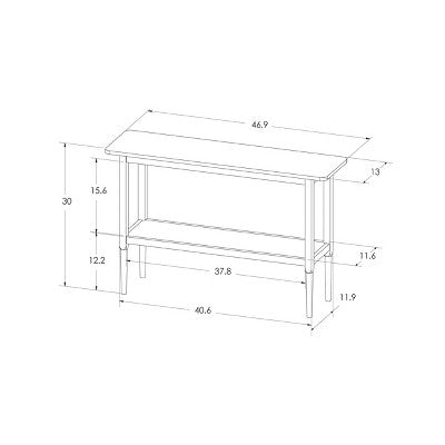  Gretna Narrow Console Table Natural - Threshold™