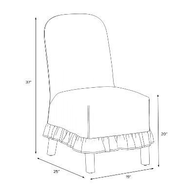  Rounded Back Slipcovered Dining Chair With Ruffle - Threshold™