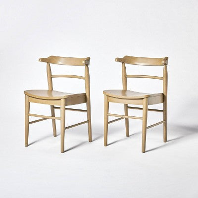  2pk Kaysville Curved Back Wood Dining Chair - Threshold™ Designed With Studio McGee