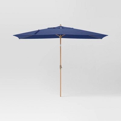  10'x6' Rectangular Market Patio Umbrella - Light Wood Pole - Threshold™