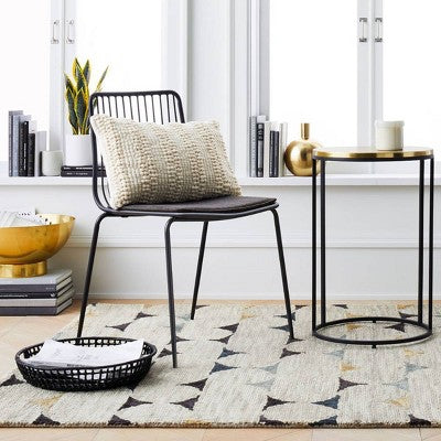 Set Of 2 Sodra Rounded Seat Wire Dining Chair Black - Threshold™