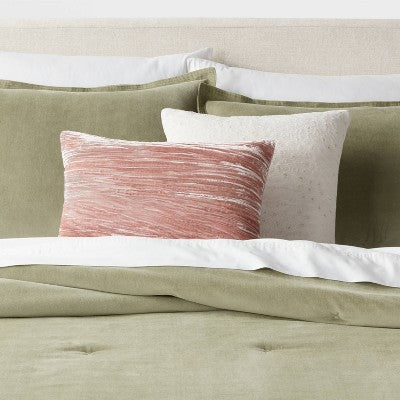  14"x20" Luxe Velvet Oblong Decorative Pillow Mauve - Threshold™
