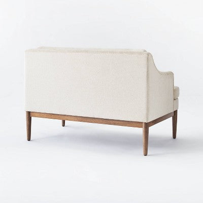 Howell Upholstered Loveseat With Wood Base Cream - Threshold™ Designed With Studio McGee