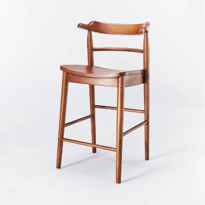  Kaysville Curved Back Wood Counter Height Barstool - Threshold™ Designed With Studio McGee