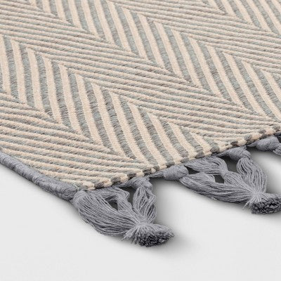  5' X 7' Herringbone Outdoor Rug Ivory/Cashmere Gray - Threshold™ Designed With Studio McGee