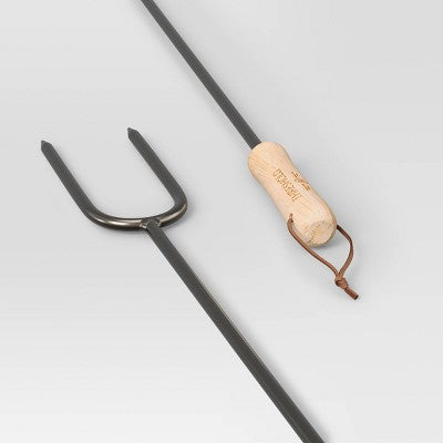  2pc Marshmallow Roasting Log Tong Sticks Black - Threshold™