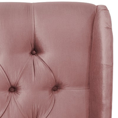  Tufted Velvet Upholstered Wingback Headboard - Skyline Furniture