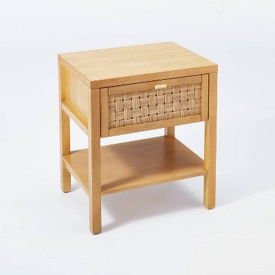  Palmdale Nightstand Woven 1 Drawer Natural - Threshold™ Designed With Studio McGee