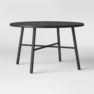  Fairmont 4-Person Round Patio Dining Table Black - Threshold™
