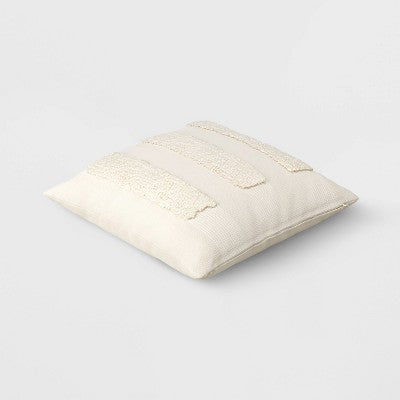  Textural Woven Striped Square Throw Pillow - Threshold™