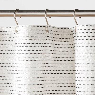  Woven Dotted Line Shower Curtain - Threshold™