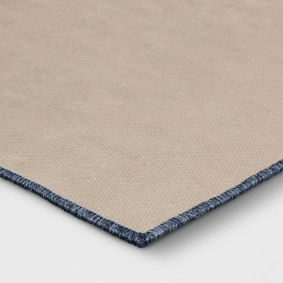  28"x84" Botanical Washable Runner Rug Indigo - Threshold™