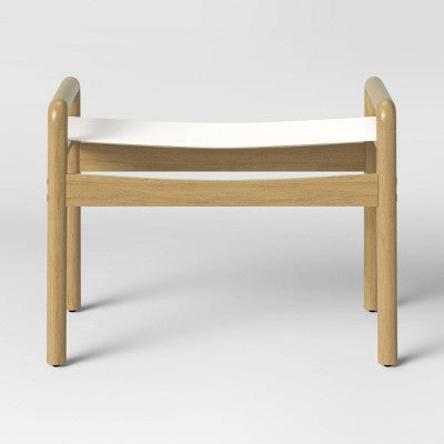  Northlake Dowel Frame Sling Ottoman Cream - Threshold™