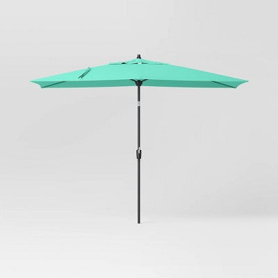  10'x6' Rectangular Market Patio Umbrella - Black Pole - Threshold™