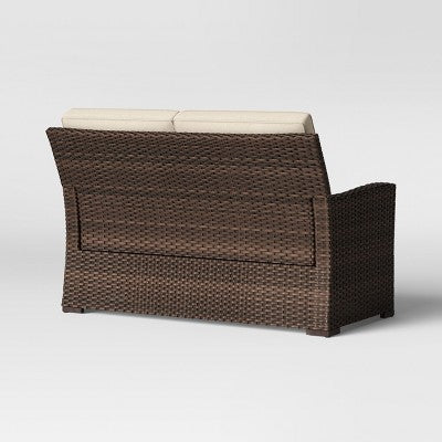  Halsted Wicker Patio Loveseat - Threshold