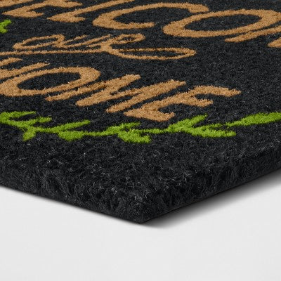  1'6"x2'6"/18"x30" Welcome To Our Home Doormat Black - Threshold™