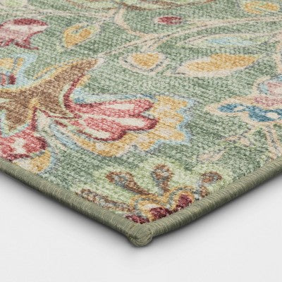  2'x3' Comfort Mat Floral Accent Rug Sage Green - Threshold™