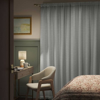  Blackout Henna Window Curtain Panel Gray - Threshold™
