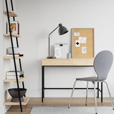  72" Loring 5 Shelf Leaning Bookshelf - Threshold™
