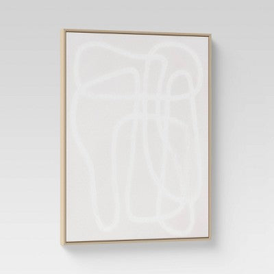  (Set Of 2) 24" X 30" Line Drawing Wall Canvases Gray/White - Threshold™