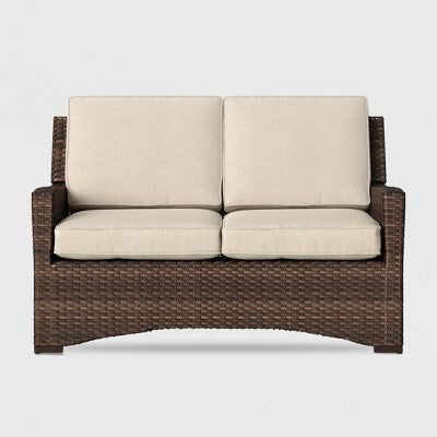  Halsted Wicker Patio Loveseat - Threshold