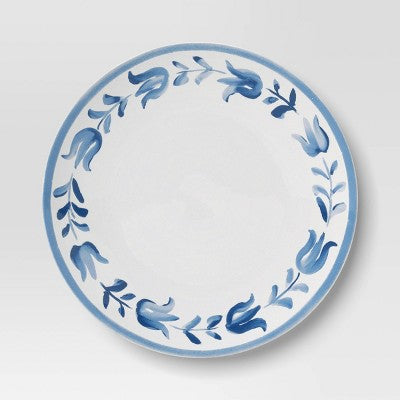 13" Stoneware Serve Platter Blue Floral - Threshold™