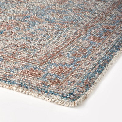  Persian Printed Poly/Wool Handmade Tufted Area Rug Blue/Brown - Threshold™ Designed With Studio McGee