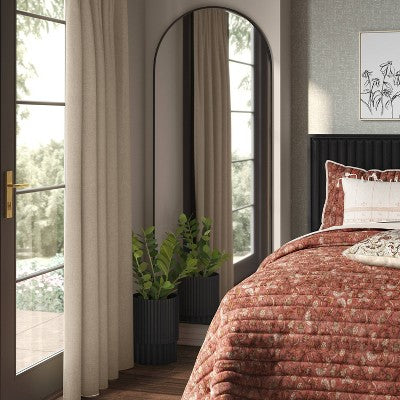  28" X 72" XL Arch Mirror Black - Threshold™