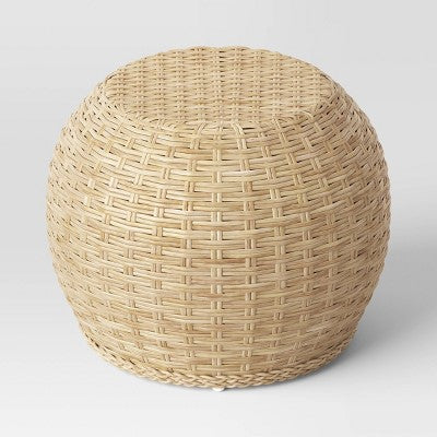  Avens Round Natural Caned Ottoman - Threshold™