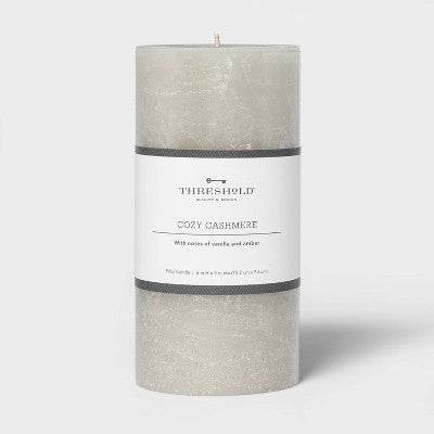  Pillar Cozy Cashmere Candle Gray - Threshold™
