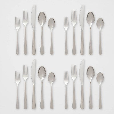  20pc Harrington Flatware Set Silver - Threshold™