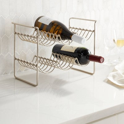  6 Bottles Metal Wire Wine Rack Brushed Nickel - Threshold™