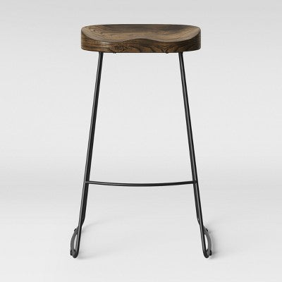  Hull Low Back Barstool Wood/Metal - Threshold