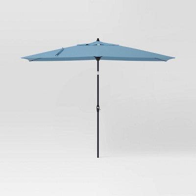  10'x6' Rectangular Market Patio Umbrella - Light Wood Pole - Threshold™
