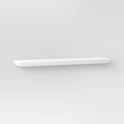  Wedge Shelf With Rod Bracket White - Threshold™