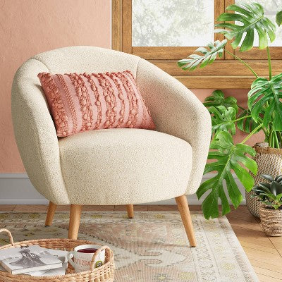  Odilia Rounded Accent Chair Cream - Threshold™