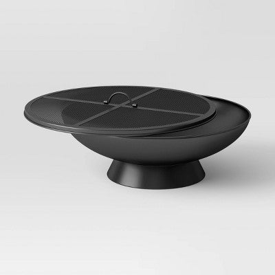  32.6" Metal Wood Burning Bowl With Spark Screen - Threshold™
