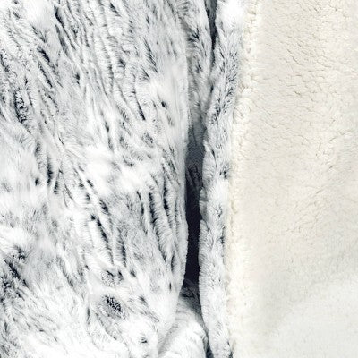  Tipped Snow Leopard Faux Fur Reversible Throw Blanket - Threshold™