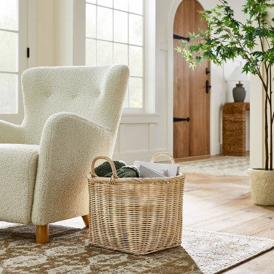  Medium Rattan Basket With Handles - Threshold™ Designed With Studio McGee
