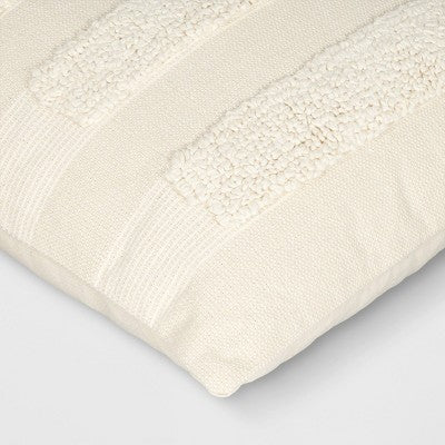  Textural Woven Striped Square Throw Pillow - Threshold™